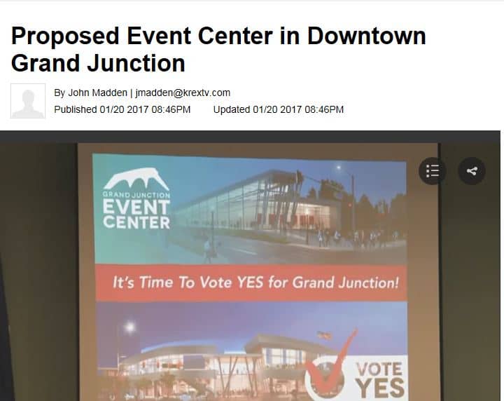 GJEP Backs Grand Junction Event Center