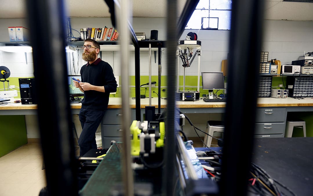 Director Nick Tinney at the expanding GJ Makerspace, catering to entrepreneurs in Colorado's Grand Valley